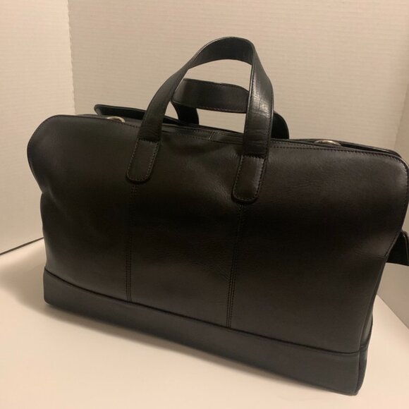 RARE! Kenneth Cole New York Vintage Black Leather Doctor-Style Satchel - Picture 14 of 14